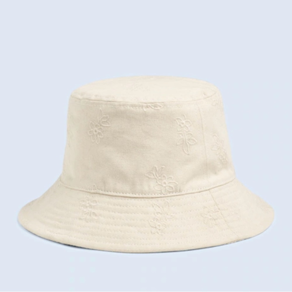 Madewell Eyelet Bucket Hat- NWT- Antique Cream- Size M-L
